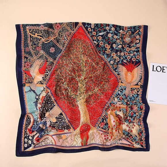 Fashion Scarves Scarf 100% Silk Feeling Scarf Silk Like Scarves Long Lightweight - Picture 4 of 7